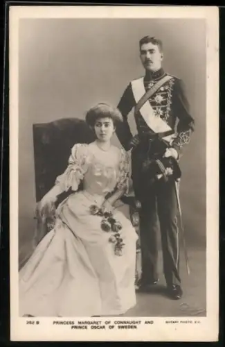 AK Princess Margaret of Connaught and Prince Oscar of Sweden
