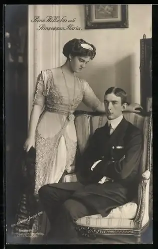AK Prins Wilhelm och Prinsessan Maria