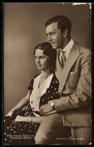 AK Prins Gustaf Adolf och Prinsessan Sibylle von Schweden
