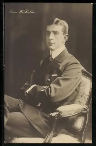 AK Portrait Prins Wilhelm von Schweden