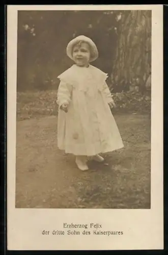 AK Erzherzog Felix, der dritte Sohn des Kaiserpaares von Österreich