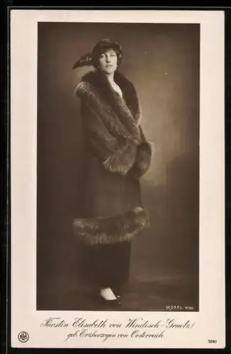 AK Fürstin Elisabeth v. Windisch-Graetz