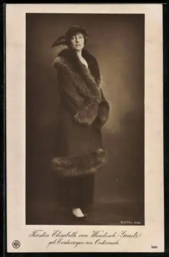 AK Fürstin Elisabeth v. Windisch-Graetz