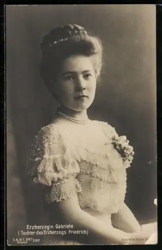AK Erzherzogin Gabriele, Tochter des Erzherzogs Friedrich von Österreich