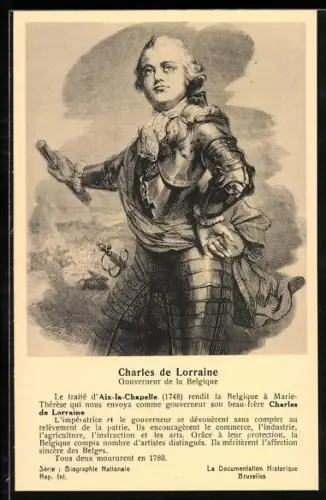 AK Charles de Lorraine, Gouverneur de la Belgique