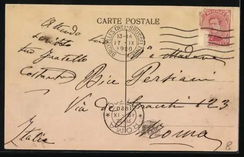 AK Bruxelles, Le Prince Altert d`Angleterre accompagnant S. M. le Roi des Belges à sa rentrée