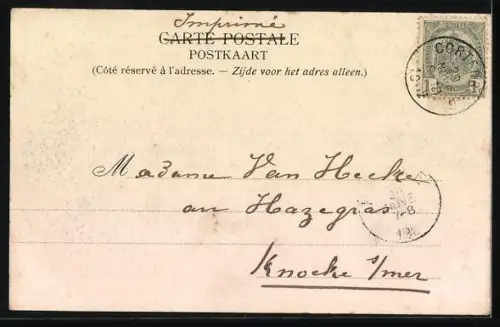 AK Lacken, Funérailles de S. M. la Reine Marie-Henriette, Sa Majesté Léopold II. et Son Eminencele Cardinal Goossens...