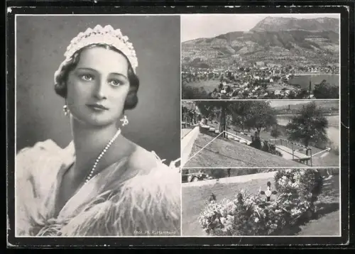 AK Ihre Majestät Königin Astrig von Belgien, Grab