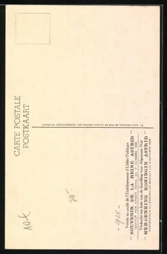 AK Königin Astrid von Belgien mit ihren Kindern