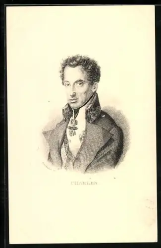 AK Portrait König Charles von Belgien