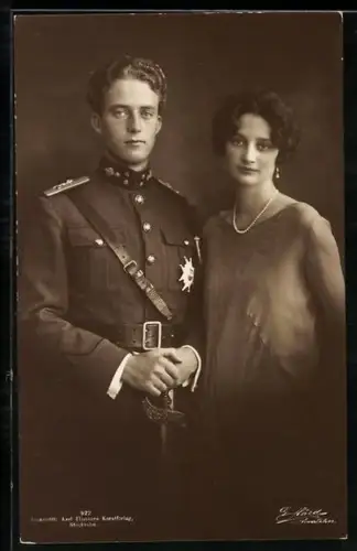 AK Leopold III. von Belgien mit Gemahlin