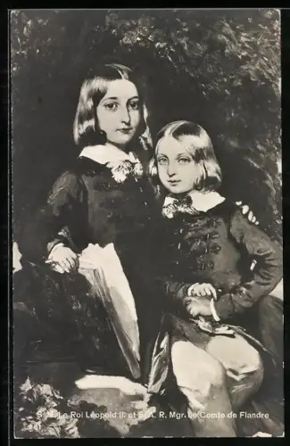 AK S. M. Le Roi Léopold II. von Belgien et S. A. R. Mgr. Le Comte de Flandre