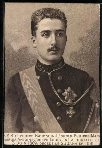 AK S. A. R. le Prince Baudouin-Léopold-Philippe-Antoine-Joseph-Louis, 1869-1891