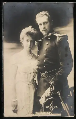 AK Leurs A. A. R. R. Prince u. Princesse Albert de Belgique