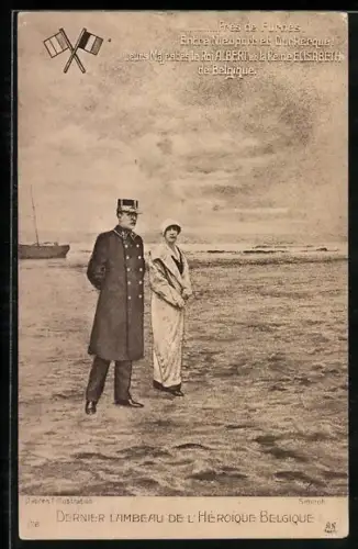 AK Leurs Majestés le Roi Albert et la Reine Elisabeth de Belgique