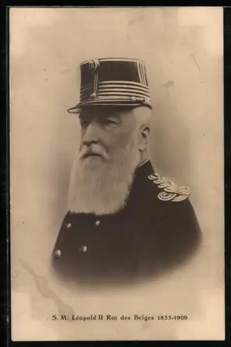 AK Léopold II., Roi des Belges 1835-1909