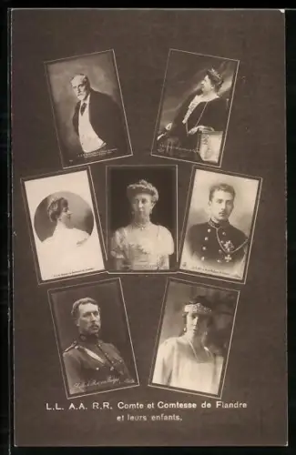 AK Comte et Comtesse de Flandre et leurs enfants