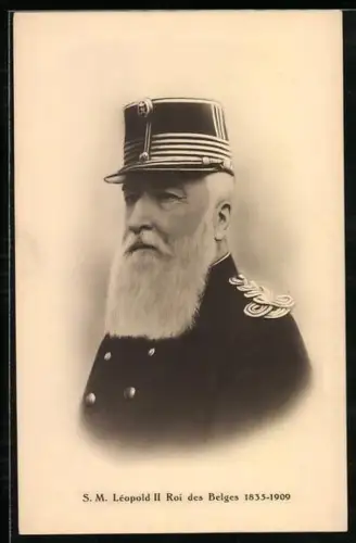 AK Léopold II Roi des Belges 1835-1909
