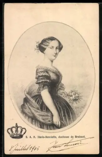 AK Marie-Henriette, Duchesse de Brabant