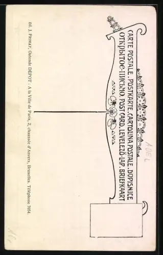 AK Madame la Baronne de Vaughan et ses Enfants