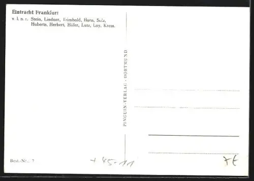 AK Fussballmannschaft Eintracht Frankfurt