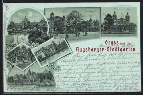 Mondschein-Lithographie Augsburg, Hauptrestaurant, Cafe, Concerthalle