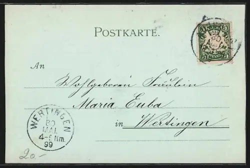 Mondschein-AK Augsburg, St. Ulrichskirche, Chor, Portal