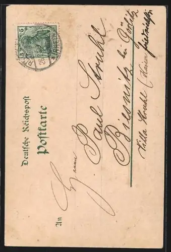 Lithographie Bacharach a. Rh., Weingasthaus w. Weber, Lautenspieler und Wirtin