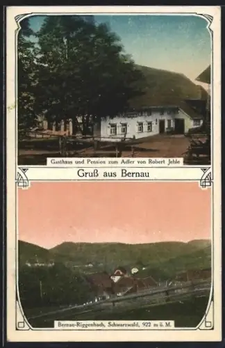 AK Bernau /Schwarzwald, Gasthaus und Pension zum Adler, Riggenbach