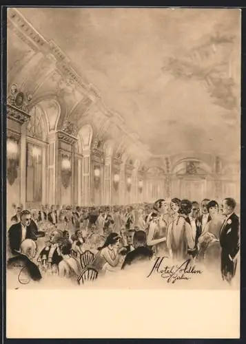 AK Berlin, Hotel Adlon, Unter den Linden 1, Innenansicht