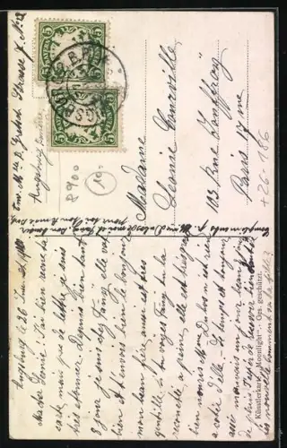 Künstler-AK Eugen Felle: Augsburg, Rathaus und Perlachturm mit Strassenbahn