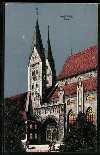Künstler-AK Eugen Felle: Augsburg, Dom