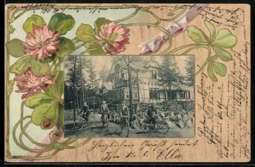 Passepartout-AK Chemnitz, Gasthaus Waldschänke, Klee