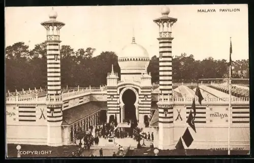 AK London, British Empire Exhibition 1924, Malaya Pavilion