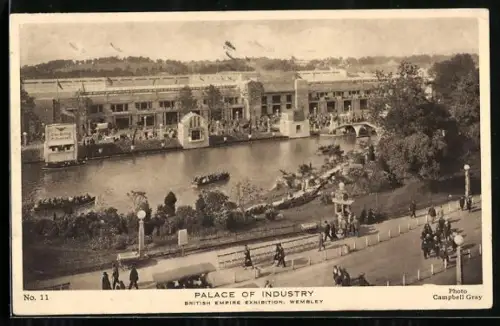AK Wembley, British Empire Exhibition, Palace of Industry, Ausstellung