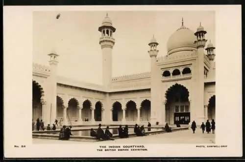 AK London, The British Empire Exhibition, The Indian Courtyard