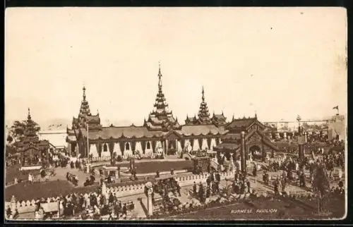 AK London, British Empire Exhibition 1924, Burmese Pavilion