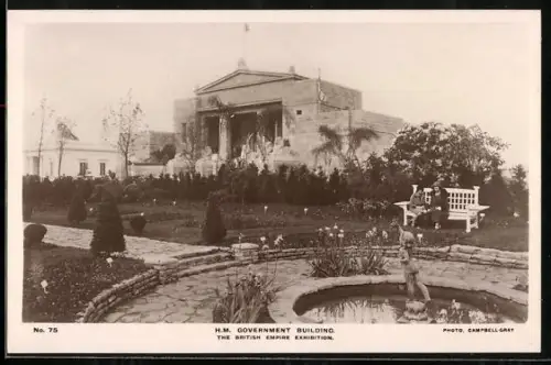 AK London, British Empire Exhibition 1924, H. M. Governement Building