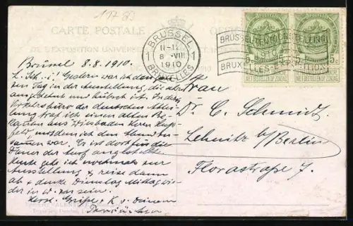 AK Bruxelles / Brüssel, Exposition internationale 1910, Le Grand Palais