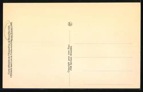 AK Bruxelles, L`Exposition 1935, Allée du Centenaire et Grand Palais Eeuwfeestlaan en groote Paleis