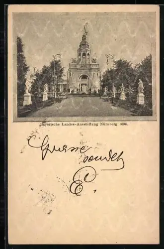 AK Nürnberg, Bayerische Landes-Ausstellung 1896, Pavillon