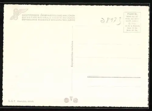 AK Zürich, Schweizerische Landesausstellung 1939, Locanda ticinese