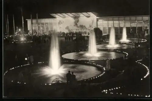AK Erfurt, Internationale Gartenbauausstellung, Der grosse Festplatz