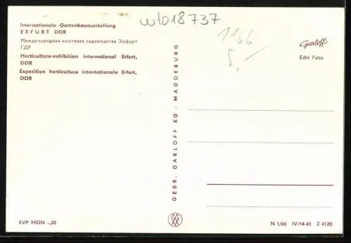 AK Erfurt, Internationale Gartenausstellung, Mehrfachansicht auf das Austellungsgelände und IGA-Express
