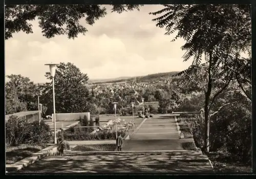 AK Erfurt, Internationale Gartenbauausstellung der DDR 1966, Neuanlagen am Südeingang