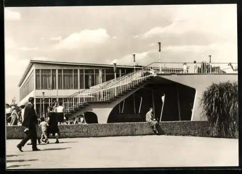 AK Erfurt, Internationale Gartenbauausstellung, Ausstellungshalle