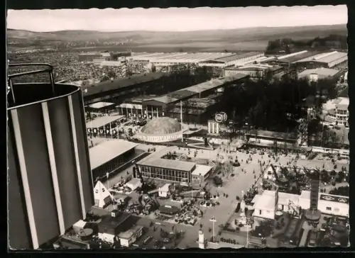 AK Hannover, Blick vom Hermes-Turm auf das Ausstellungsgelände