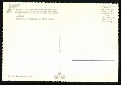 AK Zürich, Schweizerische Landes-Ausstellung 1939, Partie im Dörfli