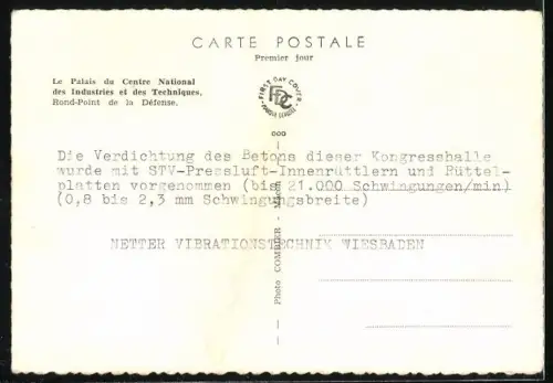 AK Puteaux, Le Palais du Centre National des Industries et des Techniques, Rond-Pont de la Défense