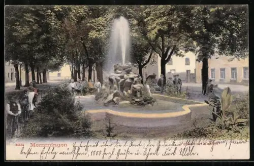 AK Memmingen, Brunnen im Hallhof